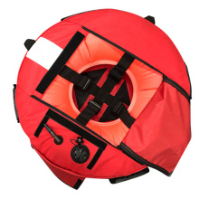 High Visibility Round Buoy Safety Spearfishing Float, Freediving Snorkeling Inflatable Training Floa -